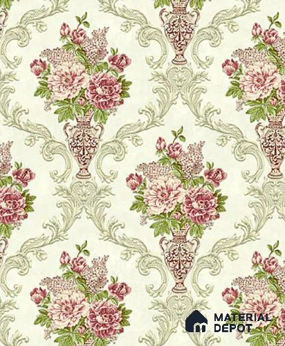 V-556 | 5 Meter x 42 Inch PVC Florals Look Wallpaper - 57 Sq. Ft.