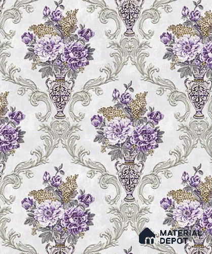 V-557 | 5 Meter x 42 Inch PVC Florals Look Wallpaper - 57 Sq. Ft.