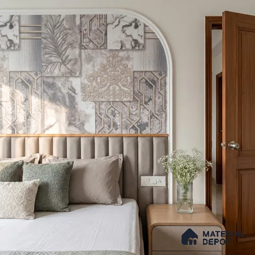 WK100-02 | 10 Meter x 21 Inches Patterned Look Wallpaper - 57.41 Sq. Ft. | Minimum 15% wastage during installation