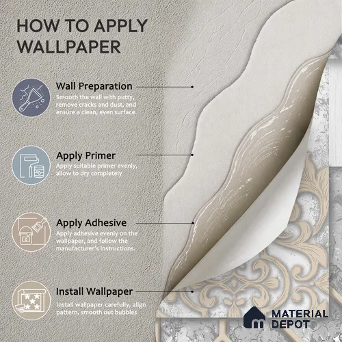 WK100-02 | 10 Meter x 21 Inches Patterned Look Wallpaper - 57.41 Sq. Ft. | Minimum 15% wastage during installation