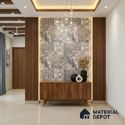 WK100-02 | 10 Meter x 21 Inches Patterned Look Wallpaper - 57.41 Sq. Ft. | Minimum 15% wastage during installation