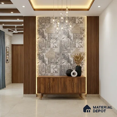 WK100-02 | 10 Meter x 21 Inches Patterned Look Wallpaper - 57.41 Sq. Ft. | Minimum 15% wastage during installation