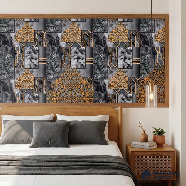 WK100-03 | 10 Meter x 21 Inches Patterned Look Wallpaper - 57.41 Sq. Ft. | Minimum 15% wastage during installation