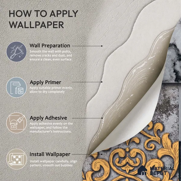 WK100-03 | 10 Meter x 21 Inches Patterned Look Wallpaper - 57.41 Sq. Ft. | Minimum 15% wastage during installation