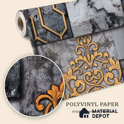 WK100-03 | 10 Meter x 21 Inches Patterned Look Wallpaper - 57.41 Sq. Ft. | Minimum 15% wastage during installation
