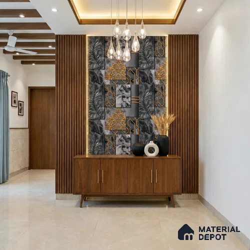 WK100-03 | 10 Meter x 21 Inches Patterned Look Wallpaper - 57.41 Sq. Ft. | Minimum 15% wastage during installation