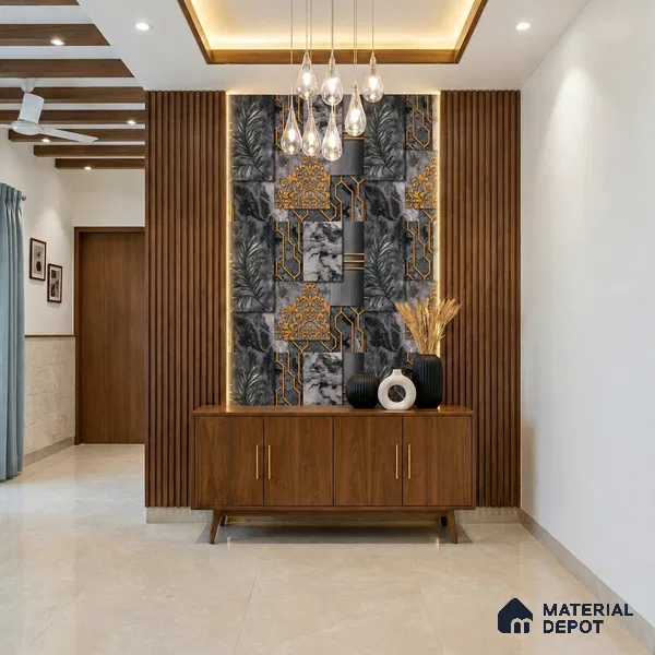 WK100-03 | 10 Meter x 21 Inches Patterned Look Wallpaper - 57.41 Sq. Ft. | Minimum 15% wastage during installation