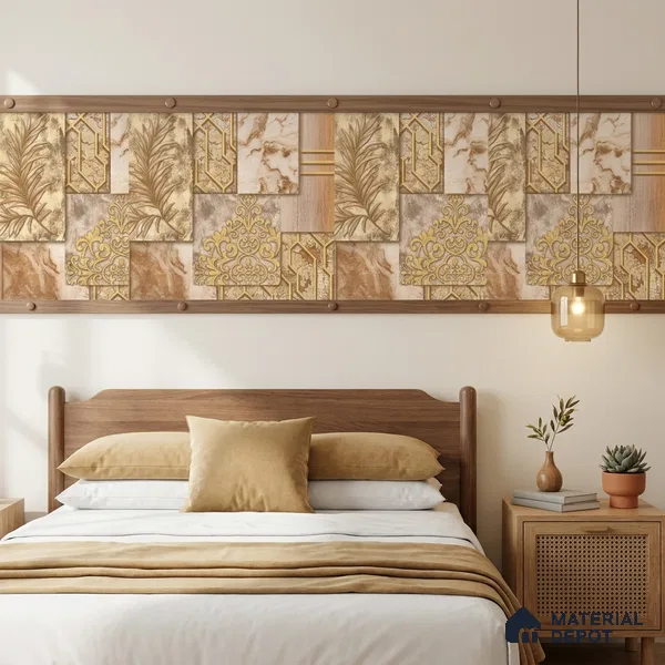 WK100-04 | 10 Meter x 21 Inches Patterned Look Wallpaper - 57.41 Sq. Ft. | Minimum 15% wastage during installation