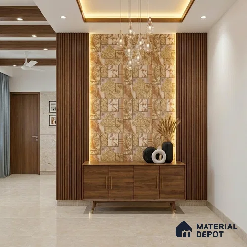 WK100-04 | 10 Meter x 21 Inches Patterned Look Wallpaper - 57.41 Sq. Ft. | Minimum 15% wastage during installation
