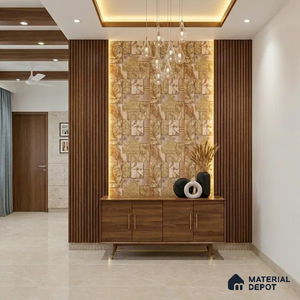 WK100-04 | 10 Meter x 21 Inches Patterned Look Wallpaper - 57.41 Sq. Ft. | Minimum 15% wastage during installation