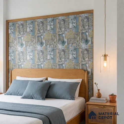 WK100-01 | 10 Meter x 21 Inches Patterned Look Wallpaper - 57.41 Sq. Ft. | Minimum 15% wastage during installation