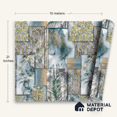 WK100-01 | 10 Meter x 21 Inches Patterned Look Wallpaper - 57.41 Sq. Ft. | Minimum 15% wastage during installation