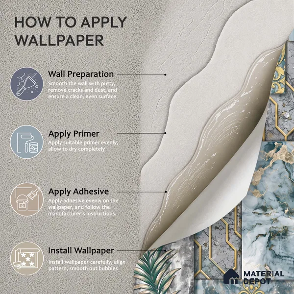 WK100-01 | 10 Meter x 21 Inches Patterned Look Wallpaper - 57.41 Sq. Ft. | Minimum 15% wastage during installation