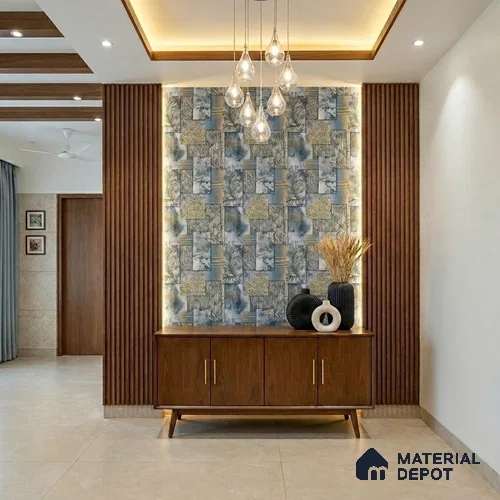 WK100-01 | 10 Meter x 21 Inches Patterned Look Wallpaper - 57.41 Sq. Ft. | Minimum 15% wastage during installation