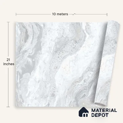 WK100-06 | 10 Meter x 21 Inches Marble Look Wallpaper - 57.41 Sq. Ft. | Minimum 10% wastage during installation