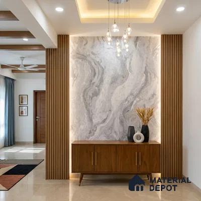 WK100-06 | 10 Meter x 21 Inches Marble Look Wallpaper - 57.41 Sq. Ft. | Minimum 10% wastage during installation