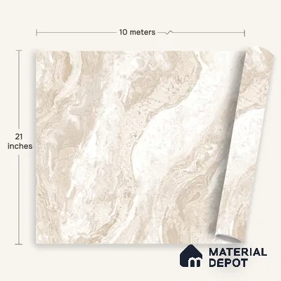 WK100-07 | 10 Meter x 21 Inches Marble Look Wallpaper - 57.41 Sq. Ft. | Minimum 10% wastage during installation