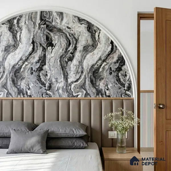 WK100-08 | 10 Meter x 21 Inches Marble Look Wallpaper - 57.41 Sq. Ft. | Minimum 10% wastage during installation