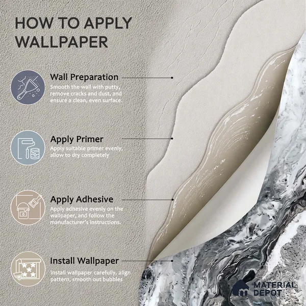 WK100-08 | 10 Meter x 21 Inches Marble Look Wallpaper - 57.41 Sq. Ft. | Minimum 10% wastage during installation