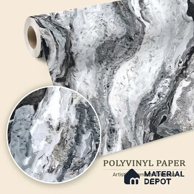 WK100-08 | 10 Meter x 21 Inches Marble Look Wallpaper - 57.41 Sq. Ft. | Minimum 10% wastage during installation