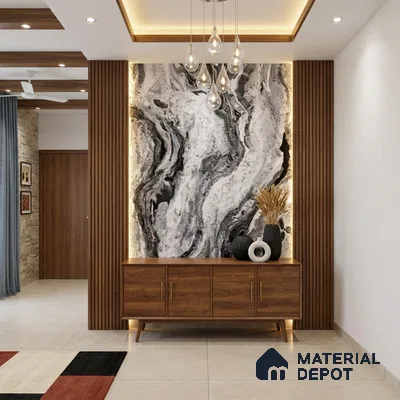 WK100-08 | 10 Meter x 21 Inches Marble Look Wallpaper - 57.41 Sq. Ft. | Minimum 10% wastage during installation