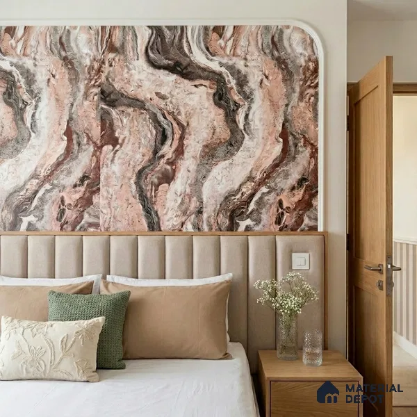 WK100-05 | 10 Meter x 21 Inches Marble Look Wallpaper - 57.41 Sq. Ft. | Minimum 10% wastage during installation