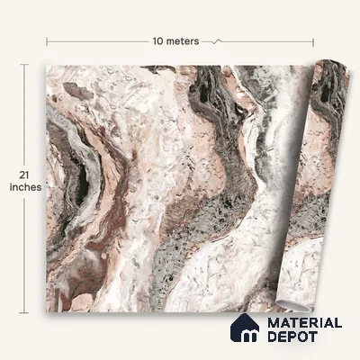 WK100-05 | 10 Meter x 21 Inches Marble Look Wallpaper - 57.41 Sq. Ft. | Minimum 10% wastage during installation