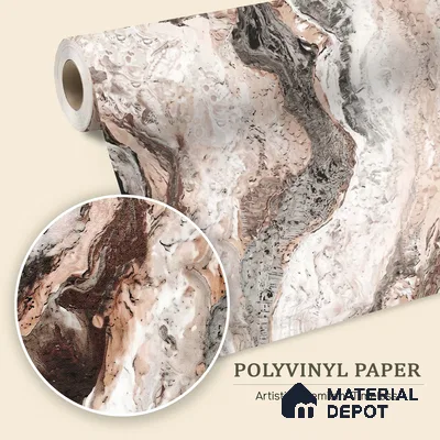 WK100-05 | 10 Meter x 21 Inches Marble Look Wallpaper - 57.41 Sq. Ft. | Minimum 10% wastage during installation