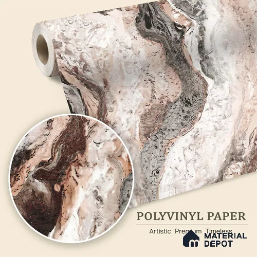 WK100-05 | 10 Meter x 21 Inches Marble Look Wallpaper - 57.41 Sq. Ft. | Minimum 10% wastage during installation