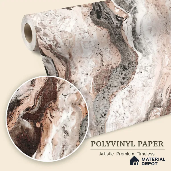WK100-05 | 10 Meter x 21 Inches Marble Look Wallpaper - 57.41 Sq. Ft. | Minimum 10% wastage during installation