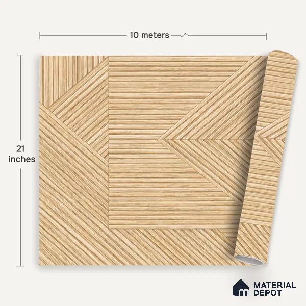 WK100-10 | 10 Meter x 21 Inches Patterned Look Wallpaper - 57.41 Sq. Ft. | Minimum 15% wastage during installation
