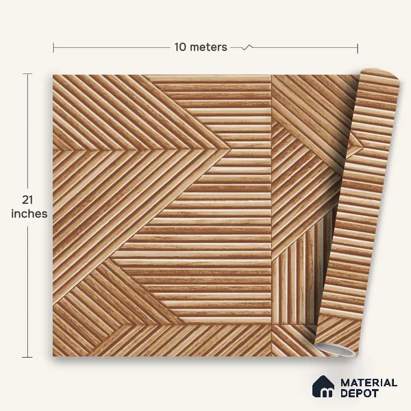 WK100-11 | 10 Meter x 21 Inches Patterned Look Wallpaper - 57.41 Sq. Ft. | Minimum 15% wastage during installation