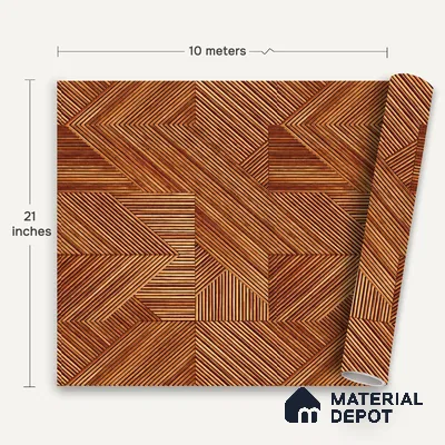WK100-12 | 10 Meter x 21 Inches Patterned Look Wallpaper - 57.41 Sq. Ft. | Minimum 15% wastage during installation