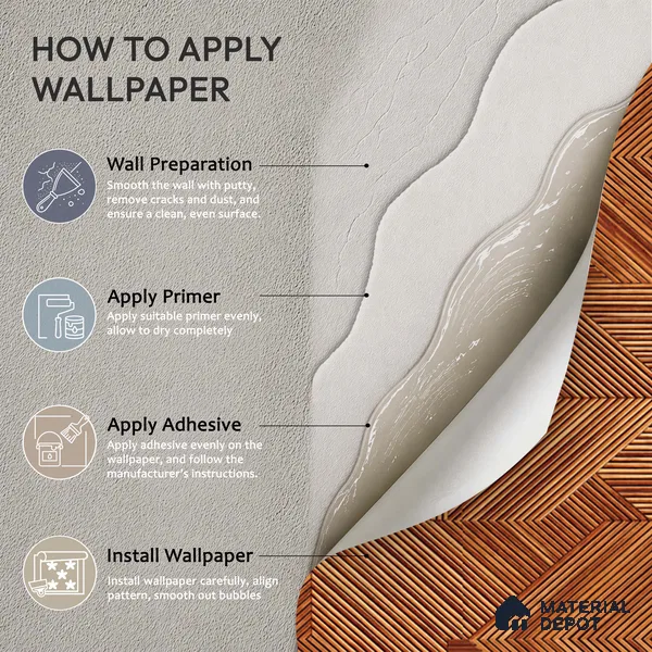 WK100-12 | 10 Meter x 21 Inches Patterned Look Wallpaper - 57.41 Sq. Ft. | Minimum 15% wastage during installation