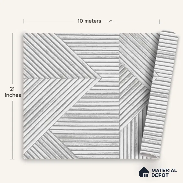 WK100-09 | 10 Meter x 21 Inches Patterned Look Wallpaper - 57.41 Sq. Ft. | Minimum 15% wastage during installation