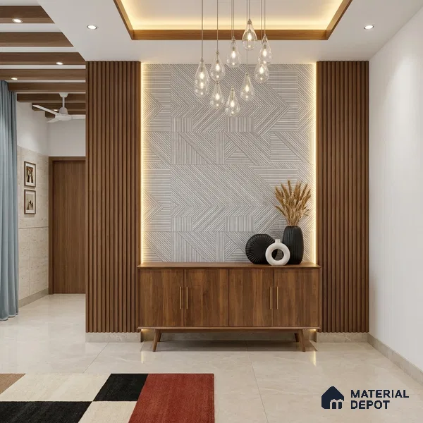 WK100-09 | 10 Meter x 21 Inches Patterned Look Wallpaper - 57.41 Sq. Ft. | Minimum 15% wastage during installation