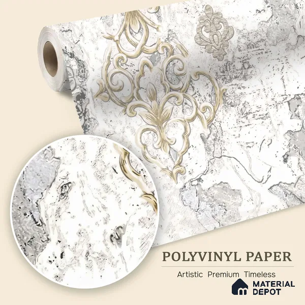 WK100-16 | 10 Meter x 21 Inches Patterned Look Wallpaper - 57.41 Sq. Ft. | Minimum 15% wastage during installation