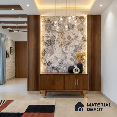 WK100-16 | 10 Meter x 21 Inches Patterned Look Wallpaper - 57.41 Sq. Ft. | Minimum 15% wastage during installation