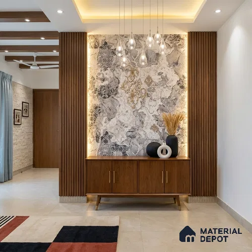 WK100-16 | 10 Meter x 21 Inches Patterned Look Wallpaper - 57.41 Sq. Ft. | Minimum 15% wastage during installation