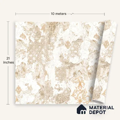 WK100-18 | 10 Meter x 21 Inches Patterned Look Wallpaper - 57.41 Sq. Ft. | Minimum 15% wastage during installation