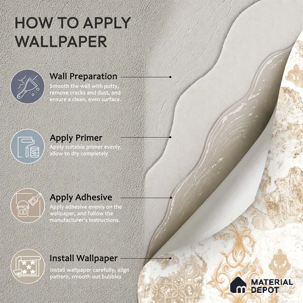 WK100-18 | 10 Meter x 21 Inches Patterned Look Wallpaper - 57.41 Sq. Ft. | Minimum 15% wastage during installation