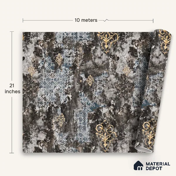WK100-20 | 10 Meter x 21 Inches Patterned Look Wallpaper - 57.41 Sq. Ft. | Minimum 15% wastage during installation