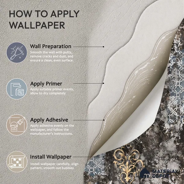 WK100-20 | 10 Meter x 21 Inches Patterned Look Wallpaper - 57.41 Sq. Ft. | Minimum 15% wastage during installation