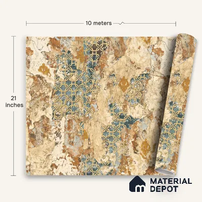 WK100-13 | 10 Meter x 21 Inches Patterned Look Wallpaper - 57.41 Sq. Ft. | Minimum 15% wastage during installation