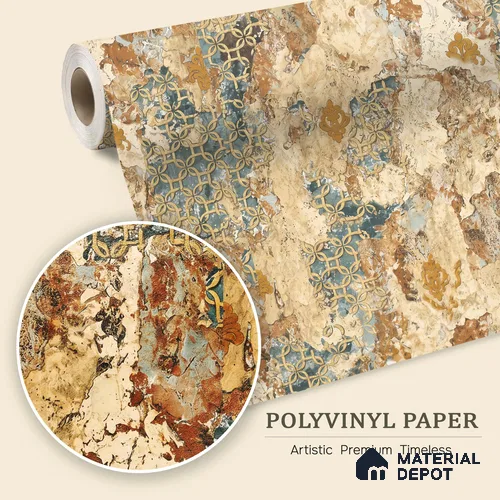 WK100-13 | 10 Meter x 21 Inches Patterned Look Wallpaper - 57.41 Sq. Ft. | Minimum 15% wastage during installation