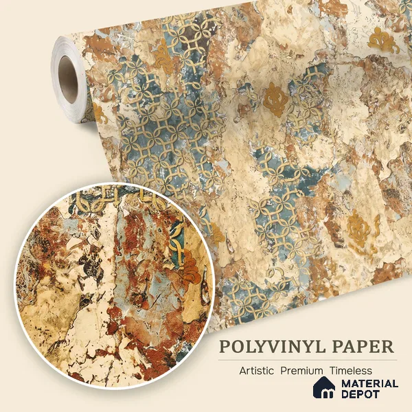 WK100-13 | 10 Meter x 21 Inches Patterned Look Wallpaper - 57.41 Sq. Ft. | Minimum 15% wastage during installation