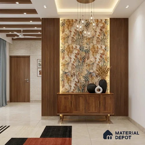 WK100-13 | 10 Meter x 21 Inches Patterned Look Wallpaper - 57.41 Sq. Ft. | Minimum 15% wastage during installation