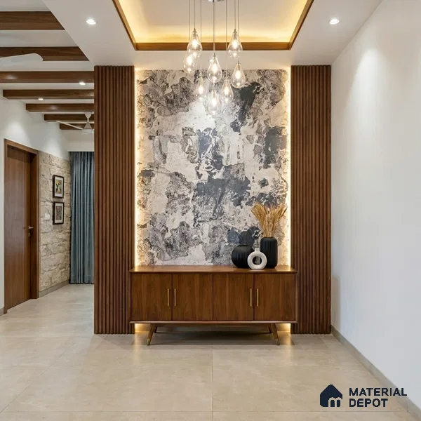 WK100-15 | 10 Meter x 21 Inches Patterned Look Wallpaper - 57.41 Sq. Ft. | Minimum 15% wastage during installation
