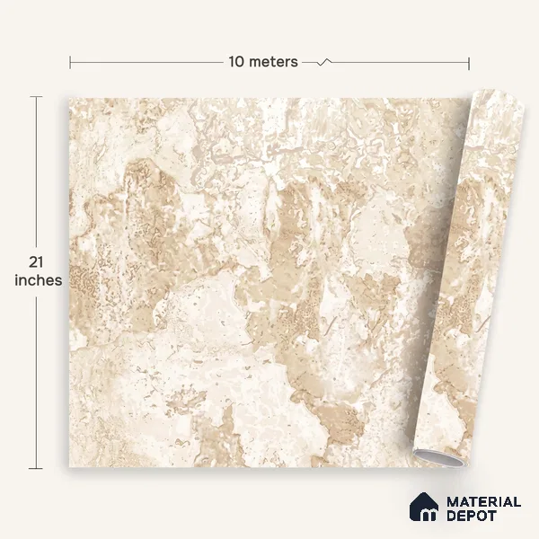 WK100-19 | 10 Meter x 21 Inches Patterned Look Wallpaper - 57.41 Sq. Ft. | Minimum 15% wastage during installation