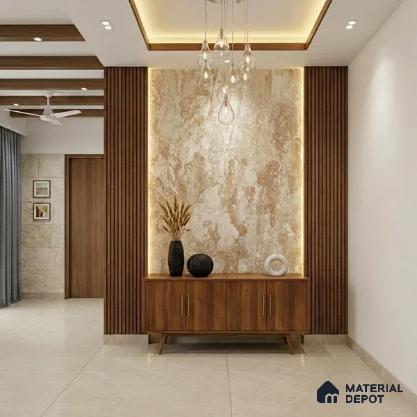 WK100-19 | 10 Meter x 21 Inches Patterned Look Wallpaper - 57.41 Sq. Ft. | Minimum 15% wastage during installation